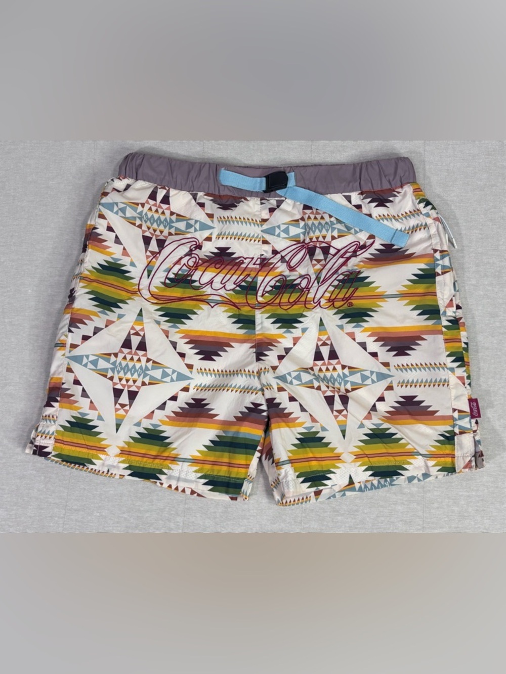 KITH Coca Cola Pendleton Swim Shorts Tribal Print Mesh Lined Size S